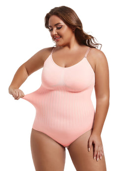 jkthpu-45 Plus Size Women's Full-Body Shaping Jumpsuit - 3D