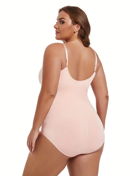 jkthpu-45 Plus Size Women's Full-Body Shaping Jumpsuit - 3D