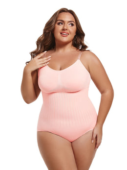 jkthpu-45 Plus Size Women's Full-Body Shaping Jumpsuit - 3D