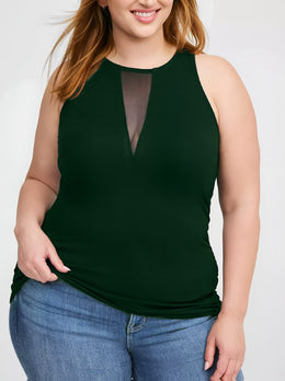 KissICON Plus Size Women's High Elastic Breathable Sleeveless Vest