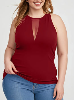 KissICON Plus Size Women's High Elastic Breathable Sleeveless Vest
