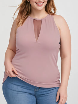 KissICON Plus Size Women's High Elastic Breathable Sleeveless Vest