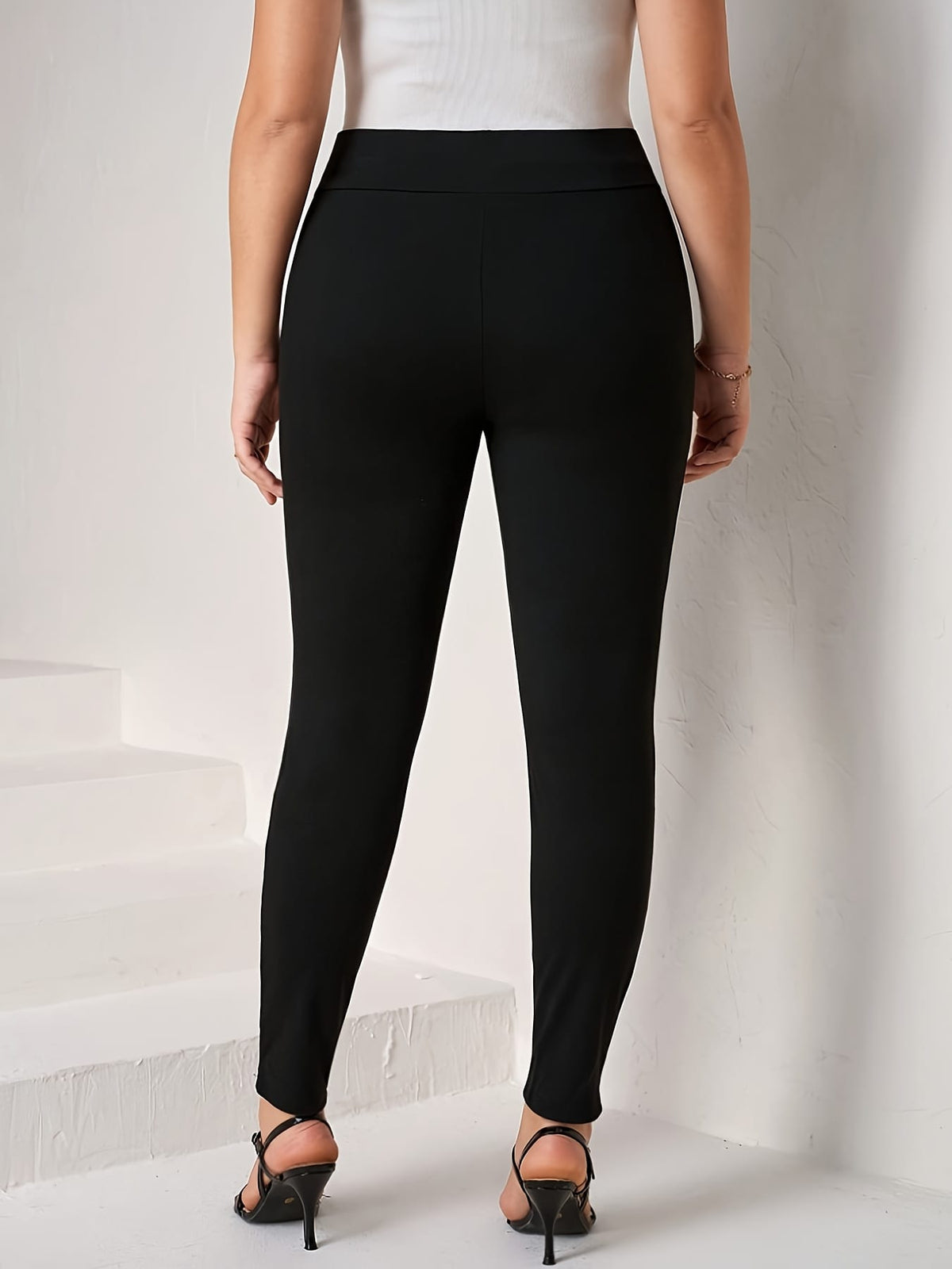 jkthpu-45 Plus Size - Women'S High-Waisted Skinny Pants -