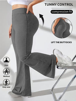 jkthpu-45 Plus Size, Women's High-Waisted Tummy Control Leggings -