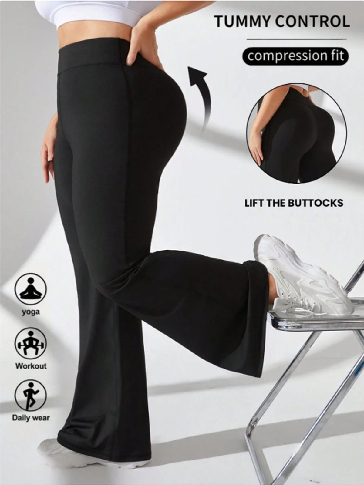 jkthpu-45 Plus Size, Women's High-Waisted Tummy Control Leggings -