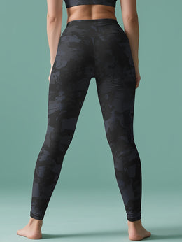 jkthpu-45 Plus Size Women's High-Waisted Yoga Pants - Black