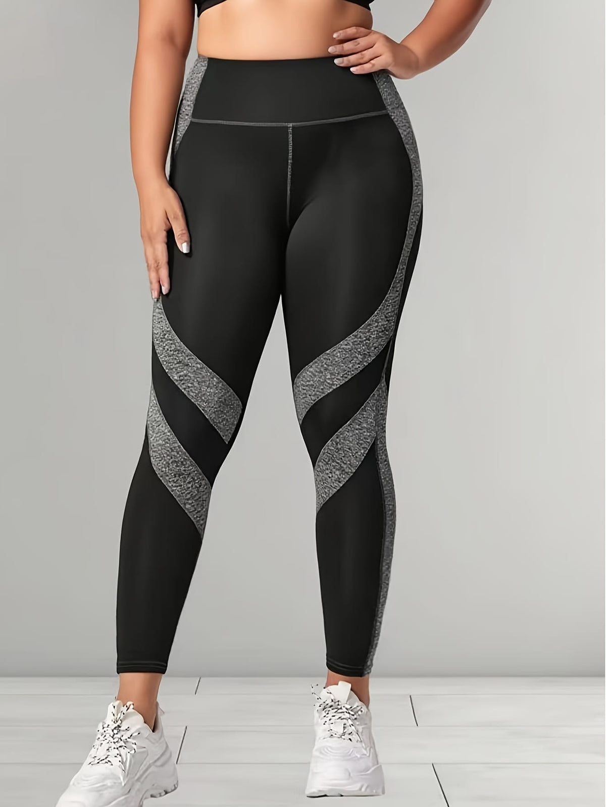 jkthpu-45 Plus Size Women'S High-Waisted Yoga Pants - Tummy