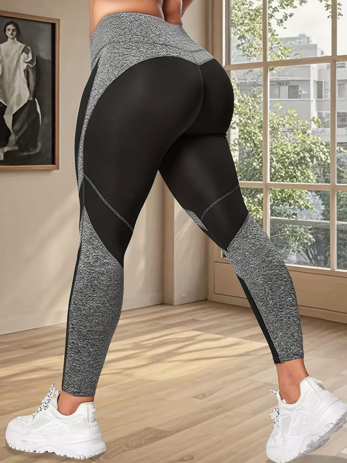 jkthpu-45 Plus Size Women'S High-Waisted Yoga Pants - Tummy