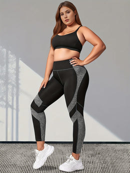 jkthpu-45 Plus Size Women'S High-Waisted Yoga Pants - Tummy