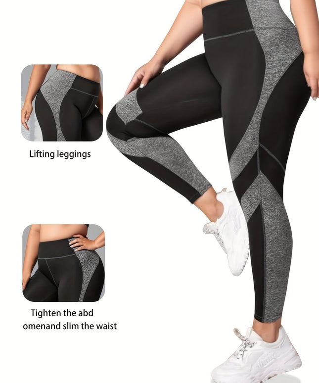 jkthpu-45 Plus Size Women'S High-Waisted Yoga Pants - Tummy