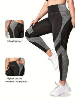 jkthpu-45 Plus Size Women'S High-Waisted Yoga Pants - Tummy