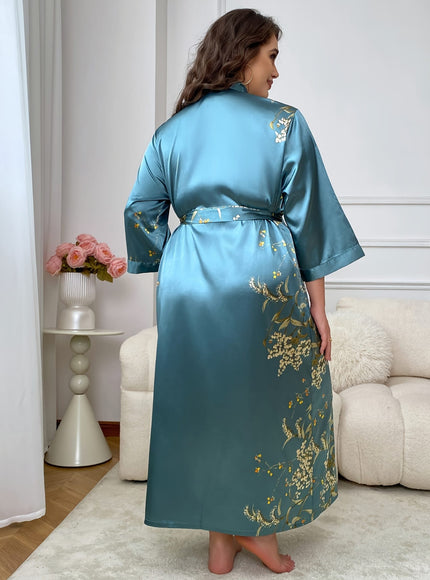 KissICON Plus Size Women's Home Wear Floral Print Color