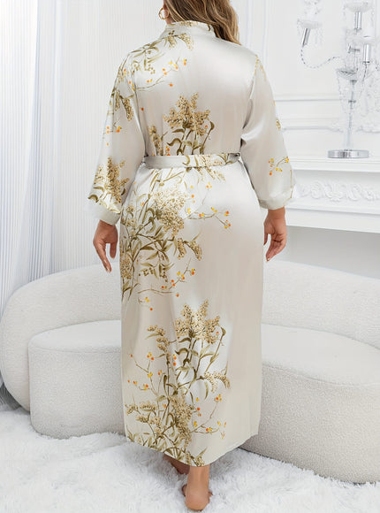 KissICON Plus Size Women's Home Wear Floral Print Color