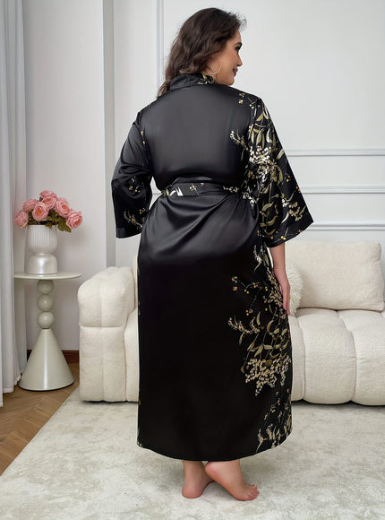 KissICON Plus Size Women's Home Wear Floral Print Color