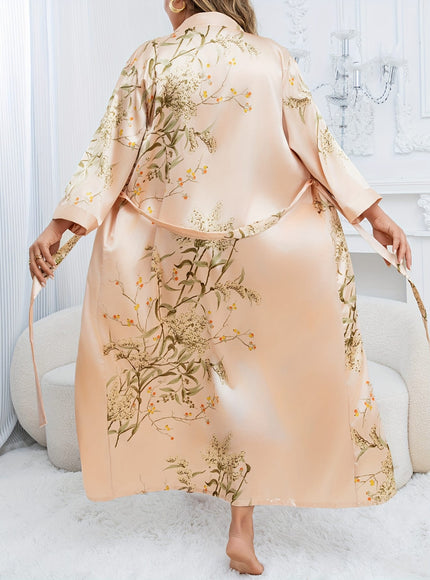KissICON Plus Size Women's Home Wear Floral Print Color