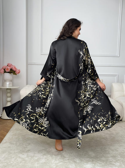 KissICON Plus Size Women's Home Wear Floral Print Color