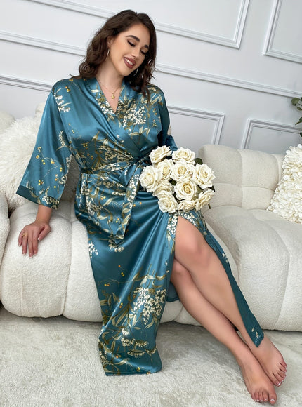 KissICON Plus Size Women's Home Wear Floral Print Color