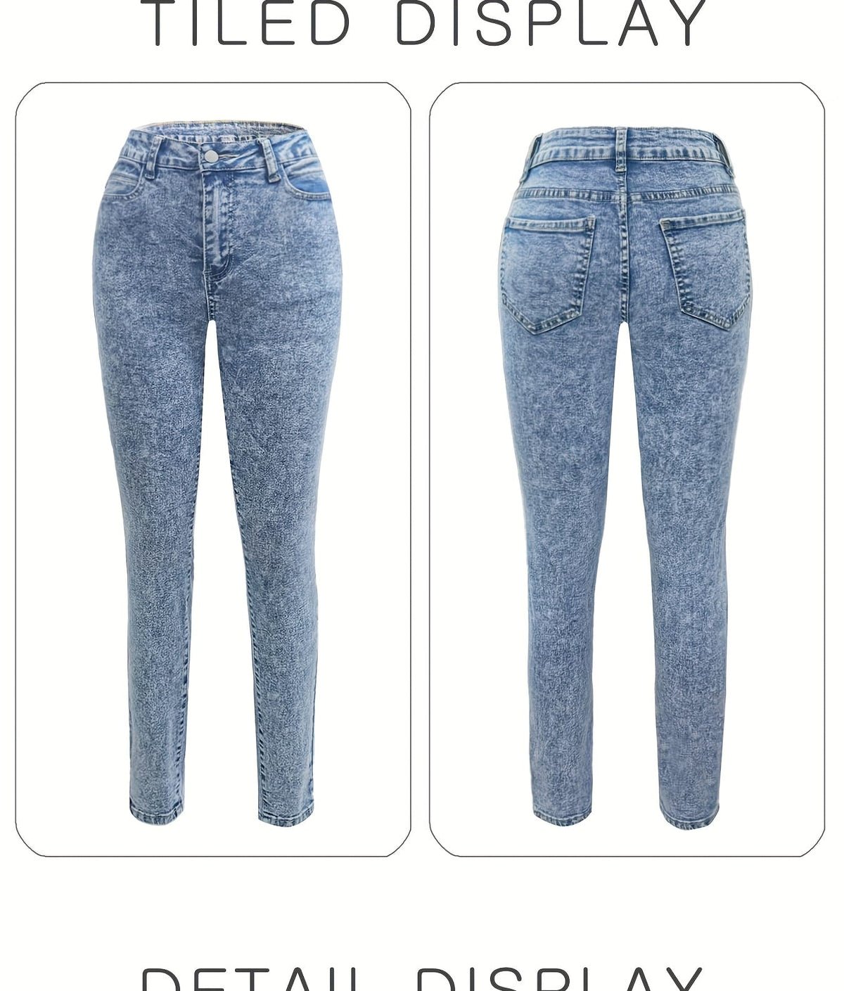 jkthpu-45 Plus-Size Women's New High-Stretch Slim-Fit Skinny Jeans -