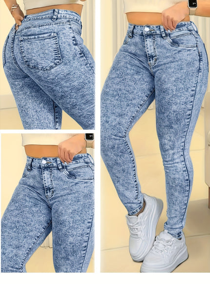 jkthpu-45 Plus-Size Women's New High-Stretch Slim-Fit Skinny Jeans -