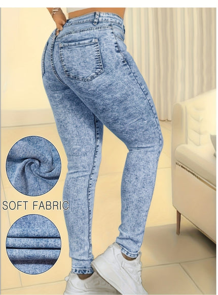 jkthpu-45 Plus-Size Women's New High-Stretch Slim-Fit Skinny Jeans -