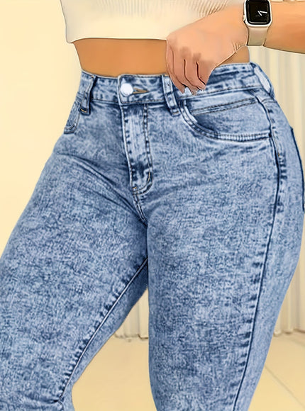 jkthpu-45 Plus-Size Women's New High-Stretch Slim-Fit Skinny Jeans -