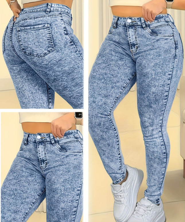 jkthpu-45 Plus-Size Women's New High-Stretch Slim-Fit Skinny Jeans -