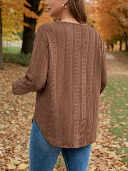 jkthpu-45 Plus Size, Women's Oversized Brown Sweater - Soft