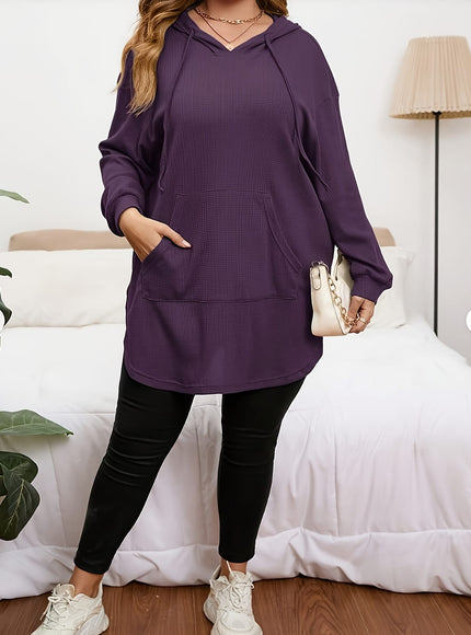 jkthpu-45 Plus Size, Women's Oversized Casual Hooded Sweatshirt -