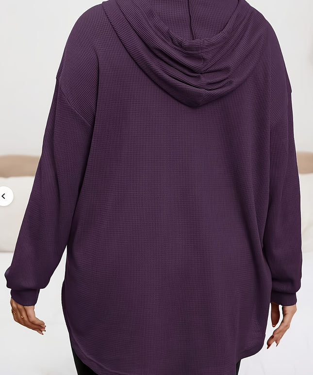 jkthpu-45 Plus Size, Women's Oversized Casual Hooded Sweatshirt -