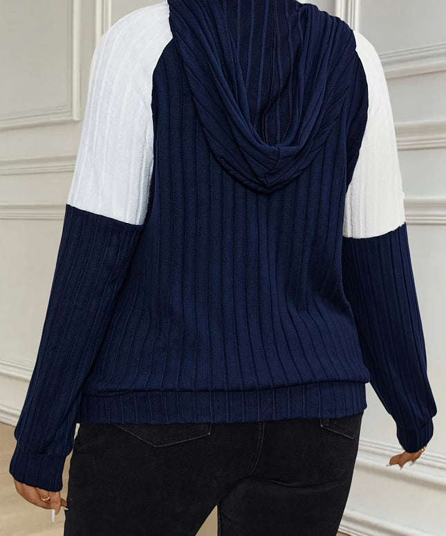 jkthpu-45 Plus Size, Women's Oversized Hoodie - Navy &