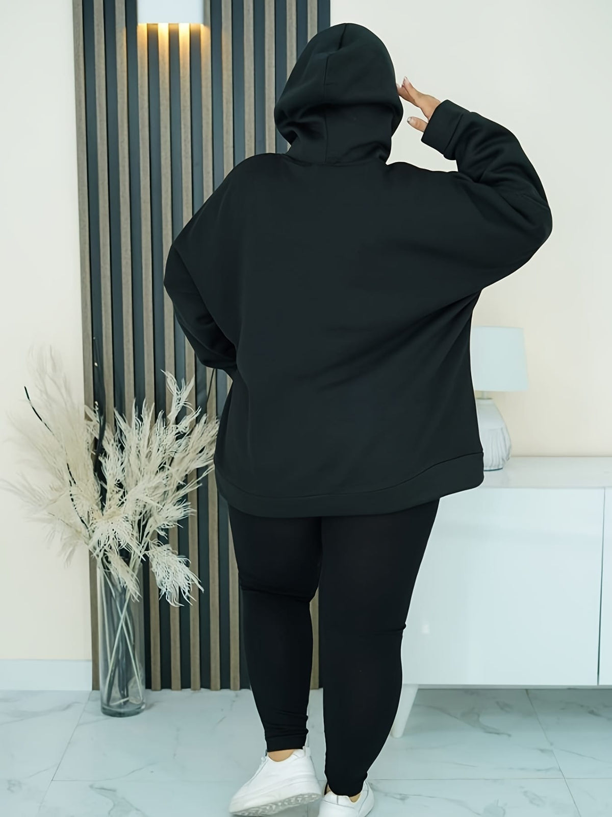 jkthpu-45 Plus Size Women's Oversized Hoodie - New York
