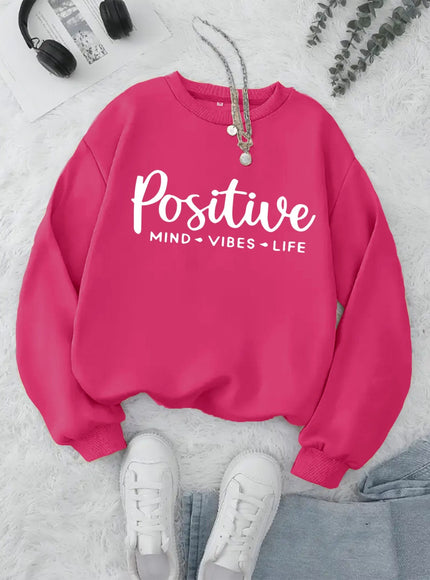 jkthpu-45 Plus Size, Women's Oversized Red Hoodie with Positive
