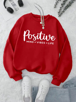 jkthpu-45 Plus Size, Women's Oversized Red Hoodie with Positive
