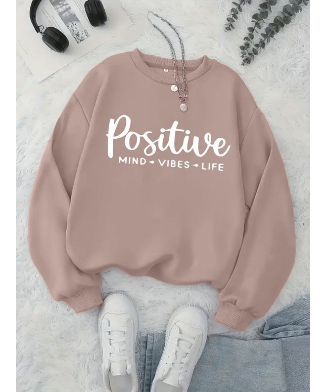 jkthpu-45 Plus Size, Women's Oversized Red Hoodie with Positive