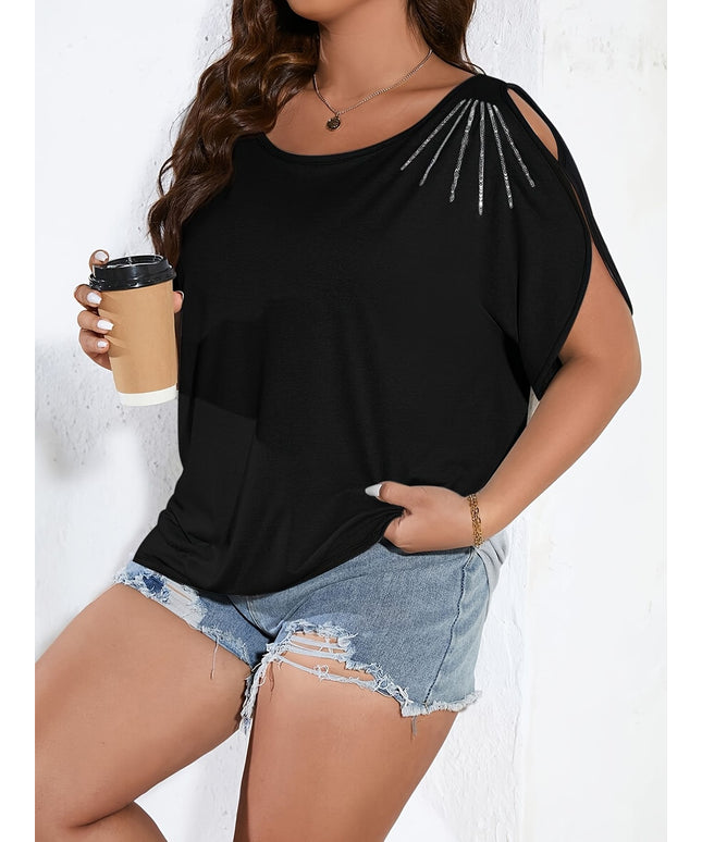 jkthpu-45 Plus Size - Women'S Plus Size Black Top