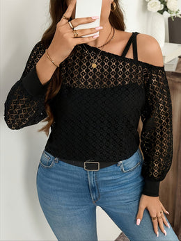 jkthpu-45 Plus Size, Women's Plus Size Blouse - Elegant