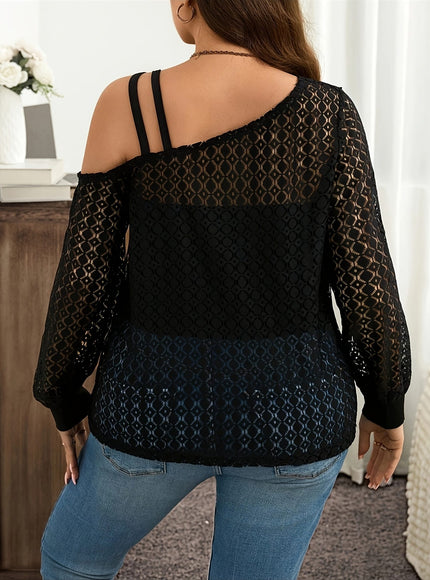 jkthpu-45 Plus Size, Women's Plus Size Blouse - Elegant