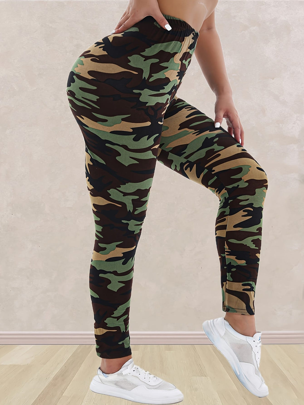 jkthpu-45 Plus Size - Women'S Plus Size Camo Print