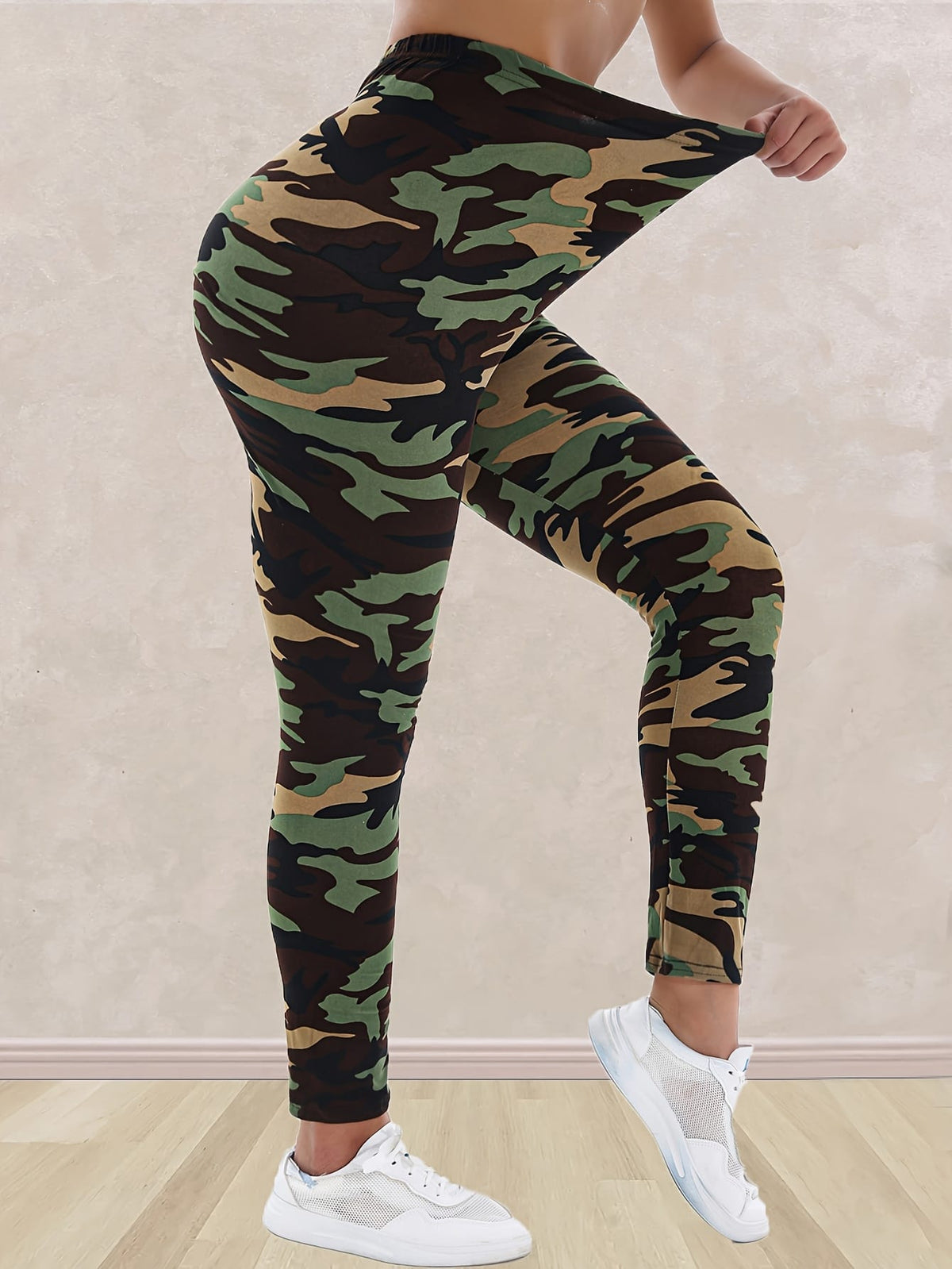 jkthpu-45 Plus Size - Women'S Plus Size Camo Print