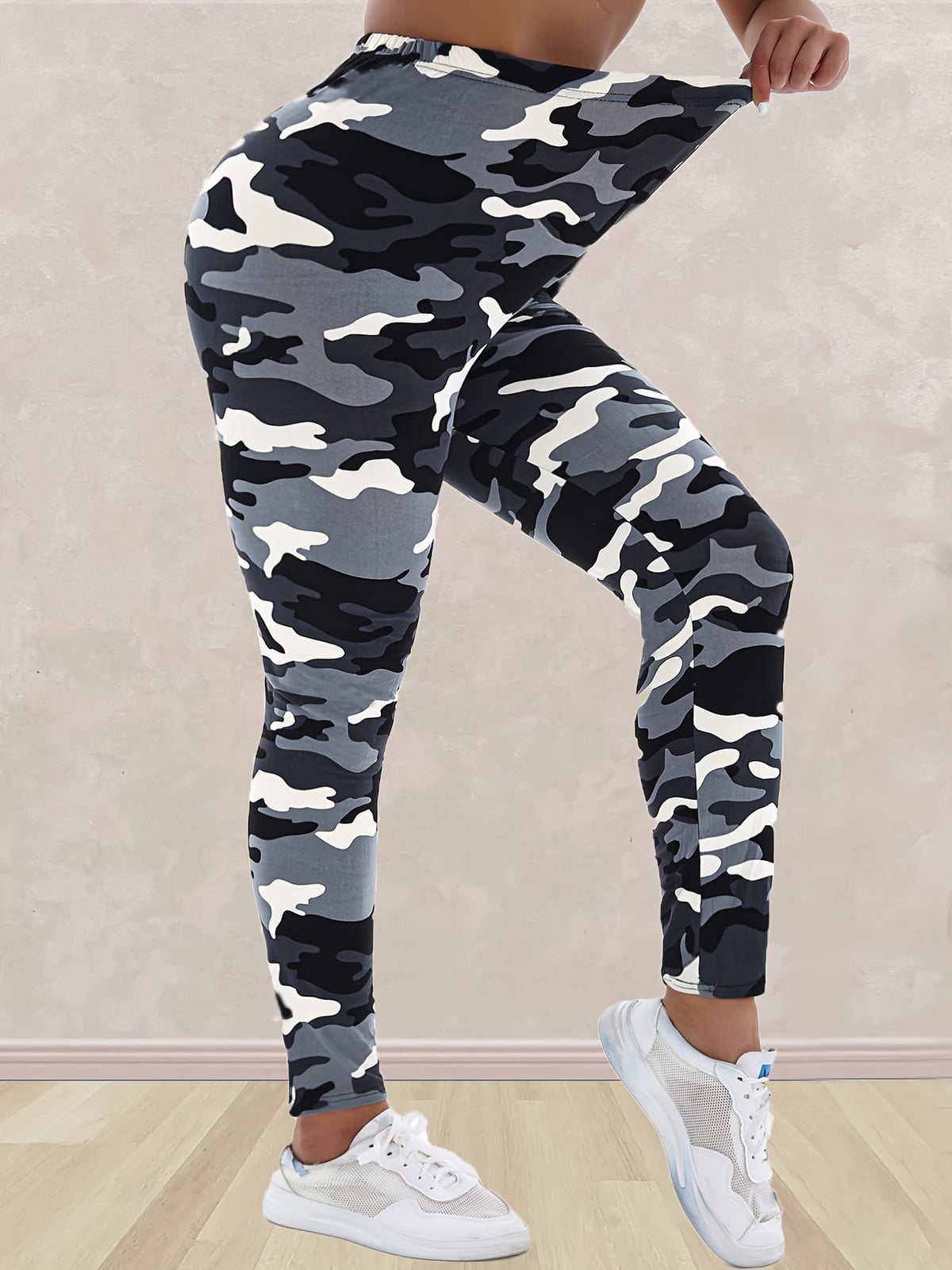 jkthpu-45 Plus Size - Women'S Plus Size Camo Print