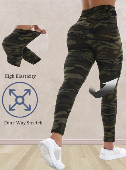 jkthpu-45 Plus Size - Women'S Plus Size Camo Print