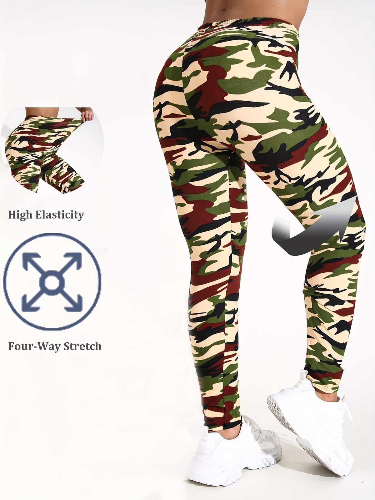 jkthpu-45 Plus Size - Women'S Plus Size Camo Print