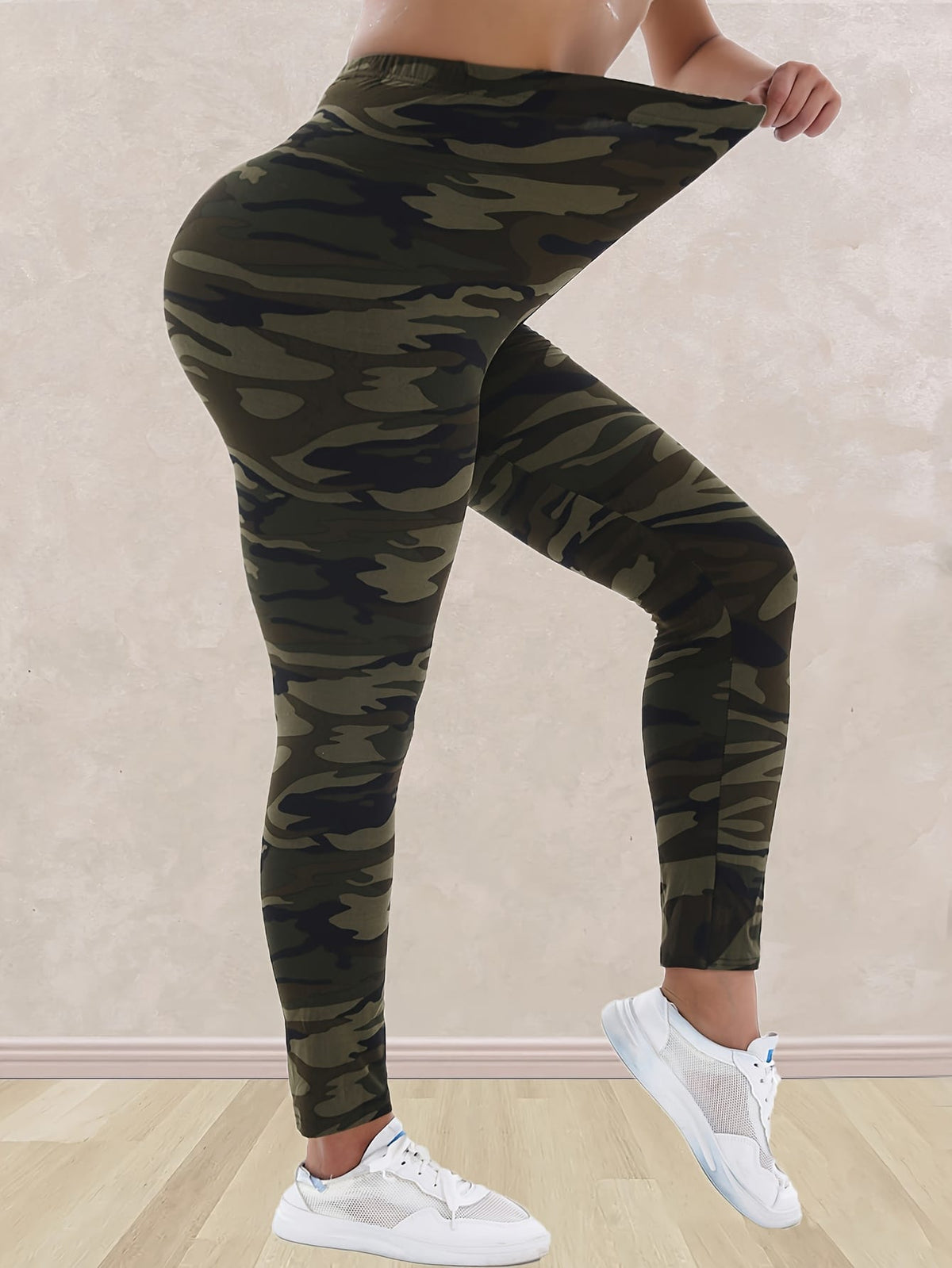 jkthpu-45 Plus Size - Women'S Plus Size Camo Print