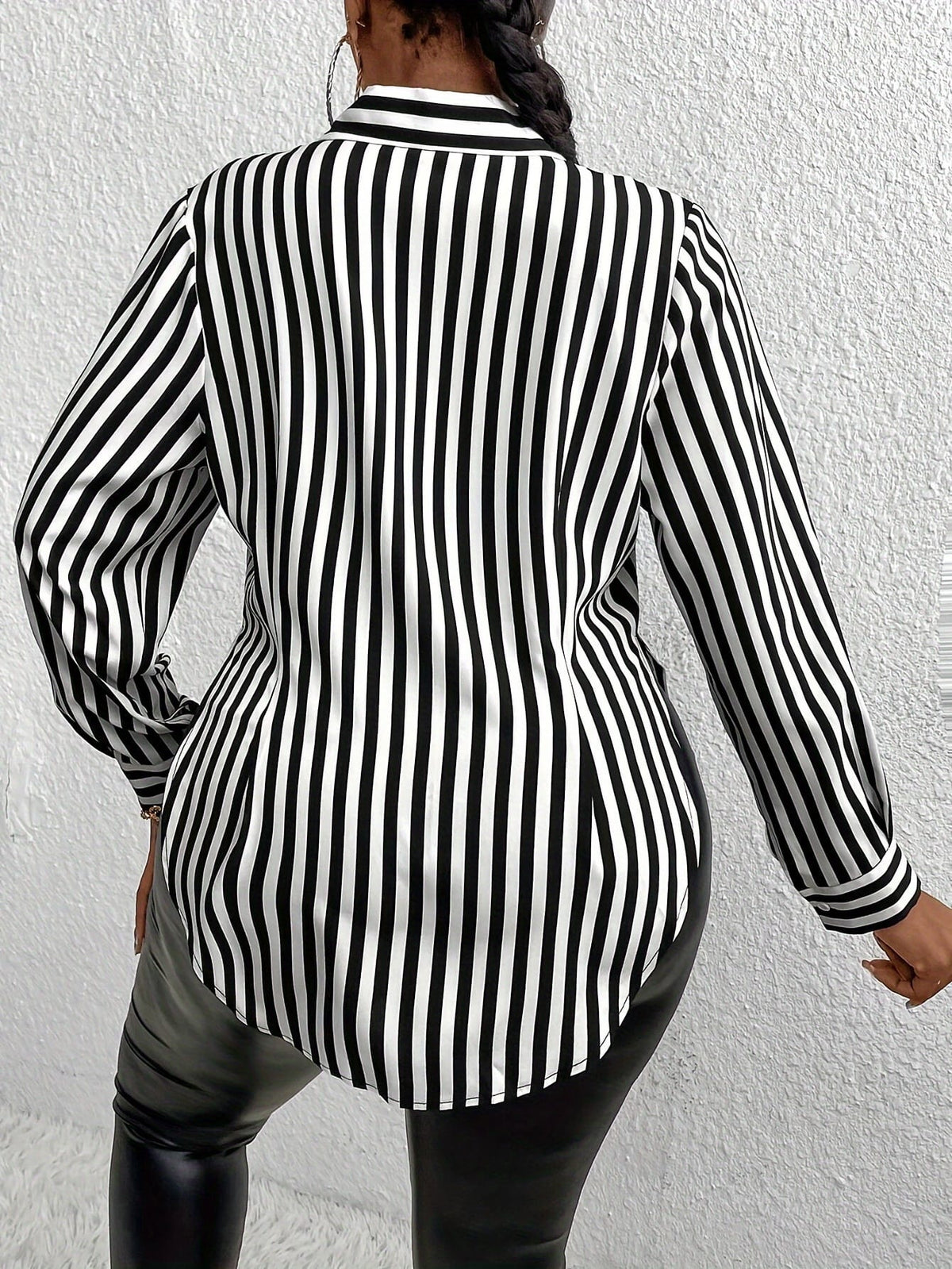 jkthpu-45 Plus Size - Women'S Plus Size Classic Striped
