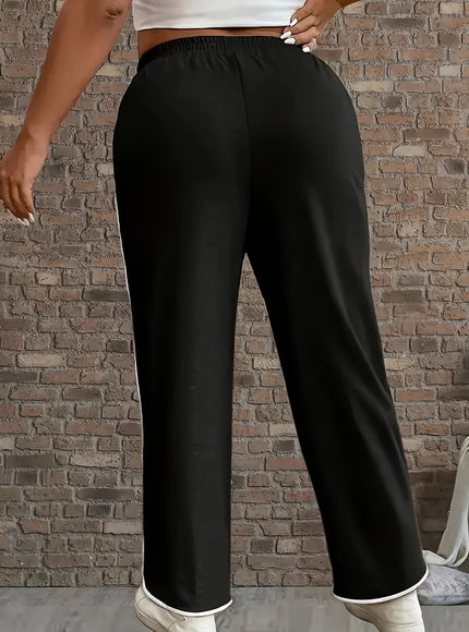 jkthpu-45 Plus Size - Women'S Plus Size Elegant Contrast