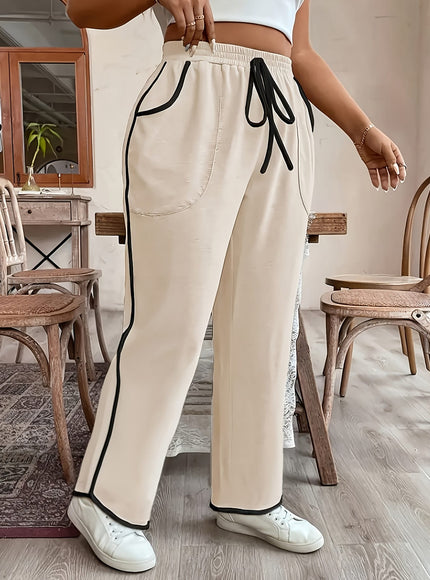 jkthpu-45 Plus Size - Women'S Plus Size Elegant Contrast