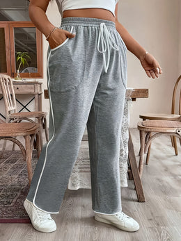 jkthpu-45 Plus Size - Women'S Plus Size Elegant Contrast