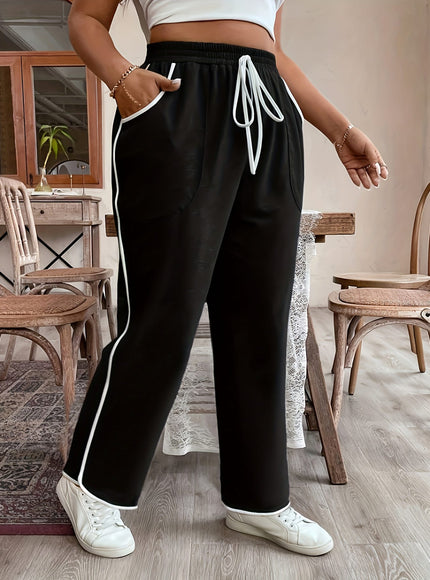 jkthpu-45 Plus Size - Women'S Plus Size Elegant Contrast