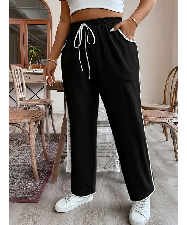 jkthpu-45 Plus Size - Women'S Plus Size Elegant Contrast