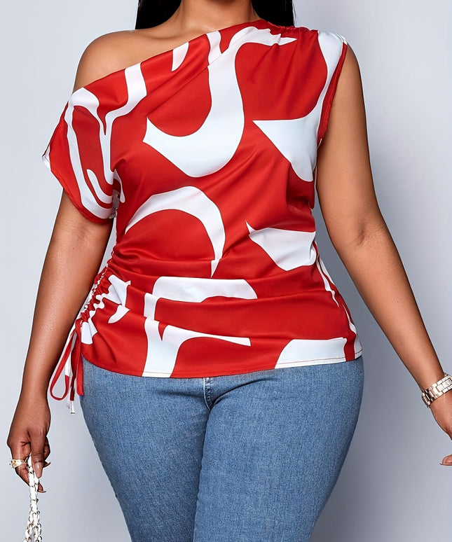 jkthpu-45 Plus Size - Women'S Plus Size Elegant Off-Shoulder